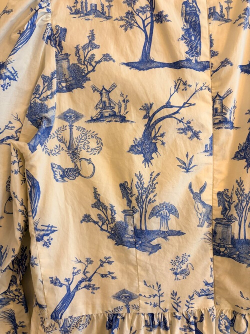 Meadows blue and white toile dress, excellent used condition, XS, US 2, pockets - Picture 7 of 7